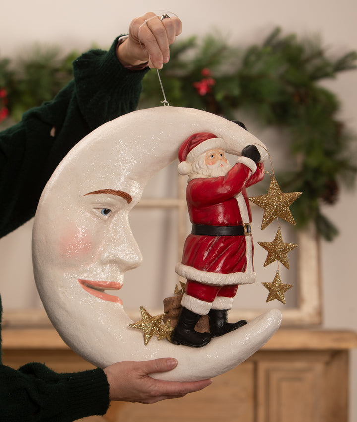 Starlight Santa in Moon by Bethany Lowe Designs, image 5