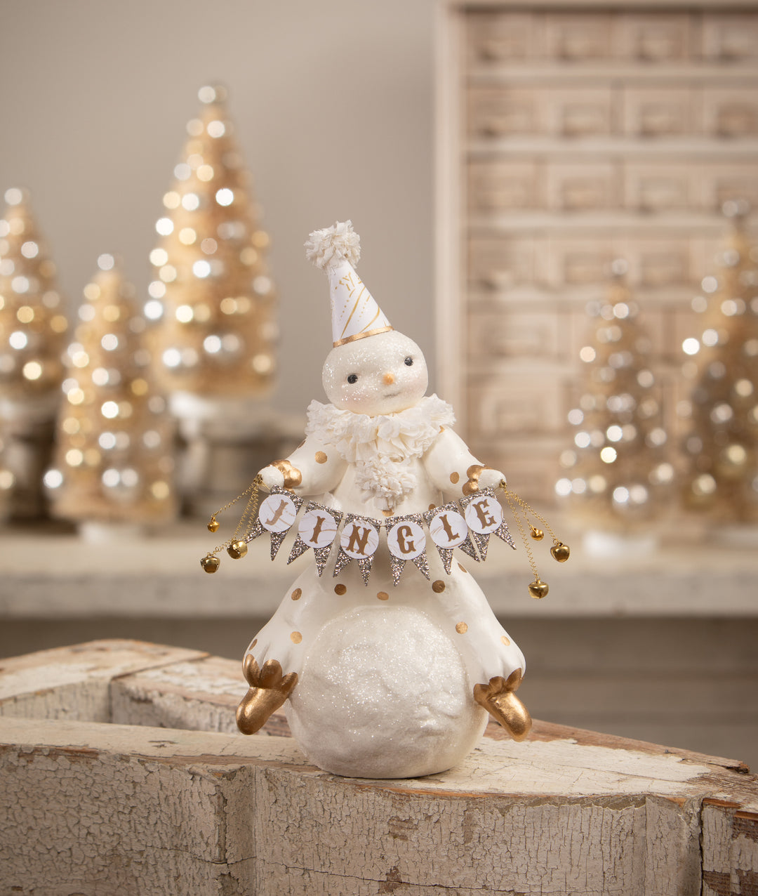 Jingle Snowman on Snowball by Bethany Lowe Designs, christmas decor