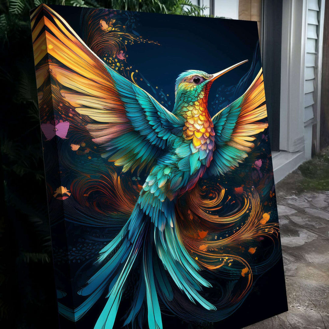 Humming Bird Abstract Wall Art II