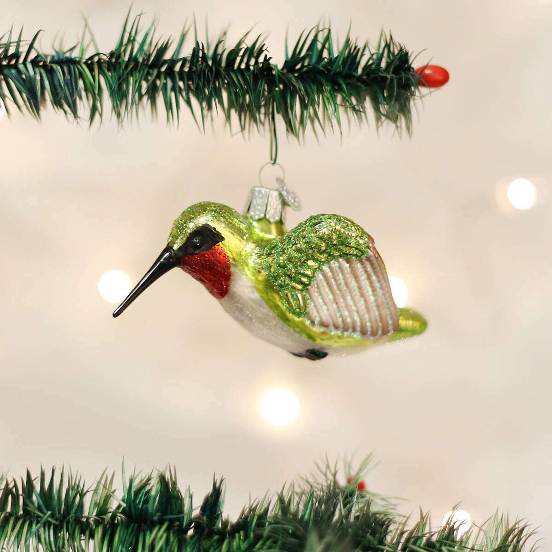 Old World Christmas Hummingbird Blown Glass Ornament