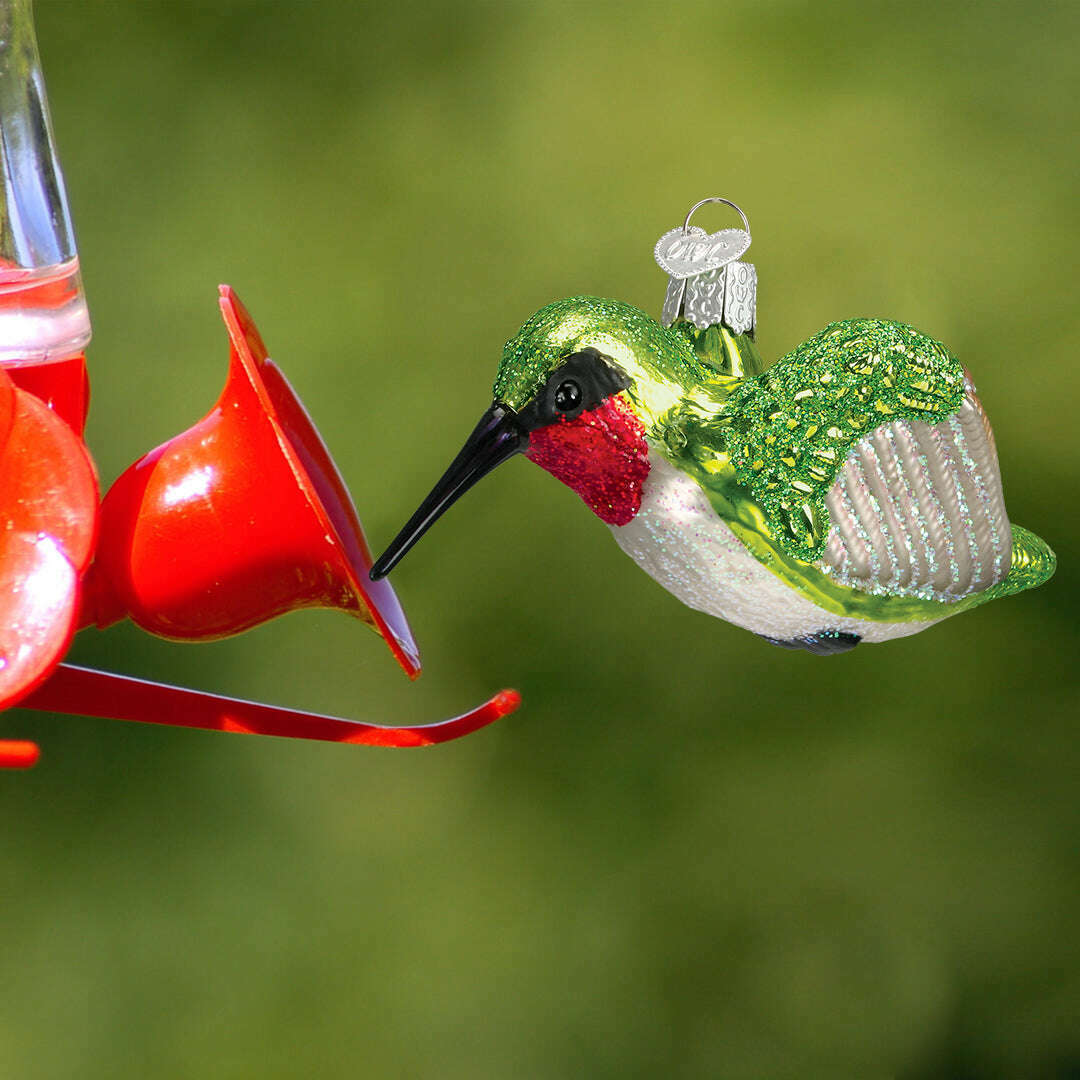 Old World Christmas Hummingbird Blown Glass Ornament