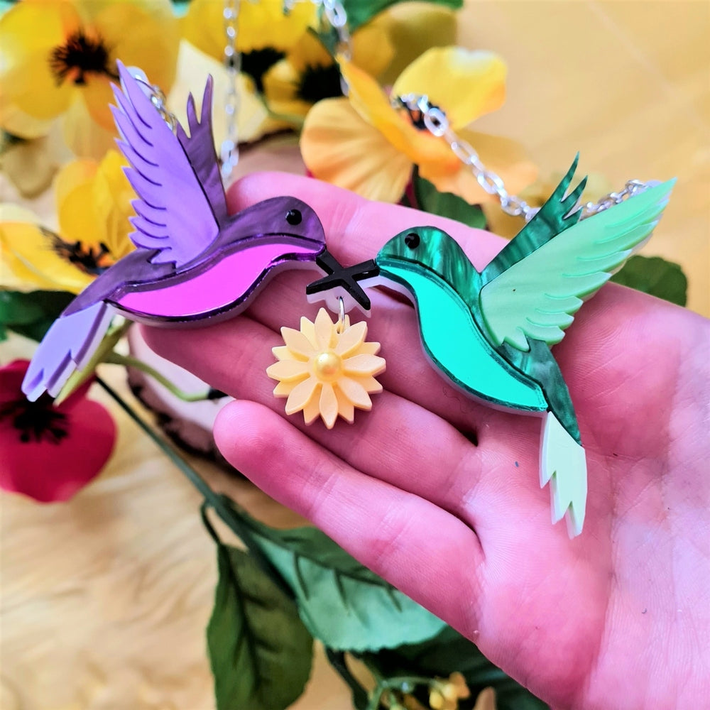 Hummingbird Statement Necklace by Cherryloco Jewellery 2