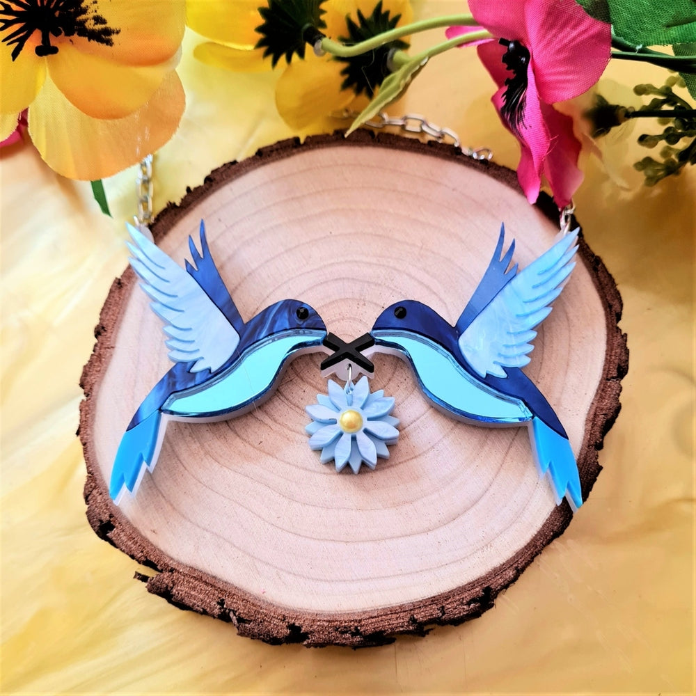 Hummingbird Statement Necklace by Cherryloco Jewellery 3