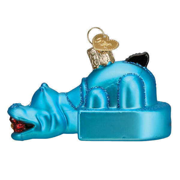 Old World Christmas Hungry Hungry Hippos Blown Glass Ornament