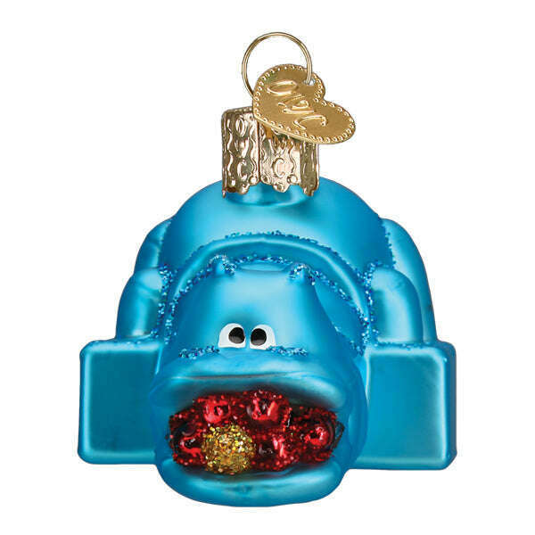 Old World Christmas Hungry Hungry Hippos Blown Glass Ornament