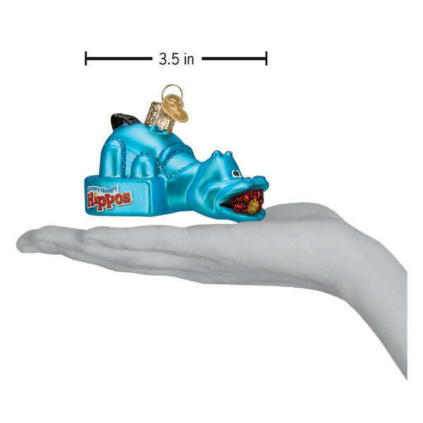 Old World Christmas Hungry Hungry Hippos Blown Glass Ornament