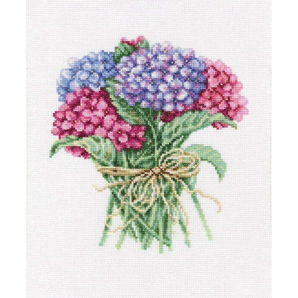 Hydrangea bouquet M564 Counted Cross Stitch Kit