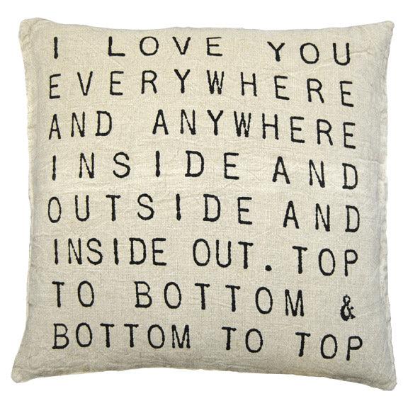 "I Love You Everywhere" Pillow - Quirks!