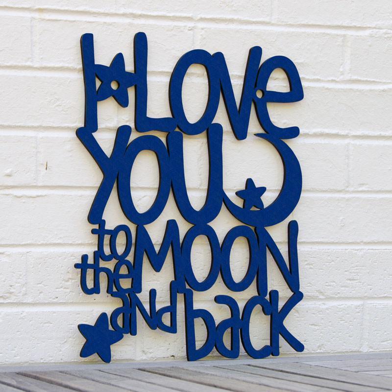 I Love You To The Moon & Back Wall Art by Spunkyfluff - Quirks!
