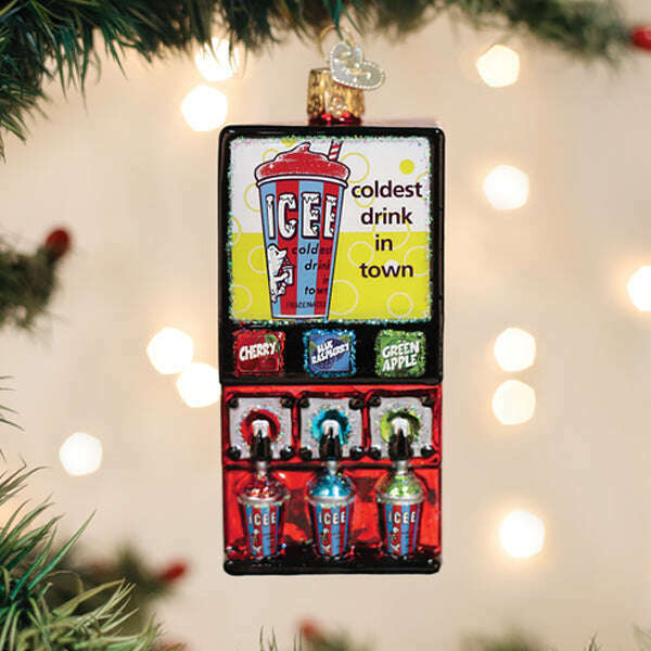 Old World Christmas Icee Machine Blown Glass Ornament