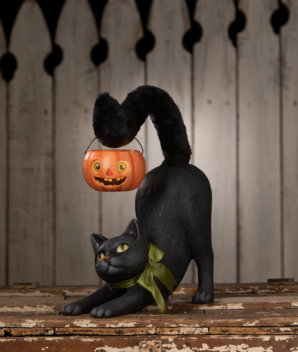 Pumpkin Prowler Cat by Bethany Lowe Designs, image 2