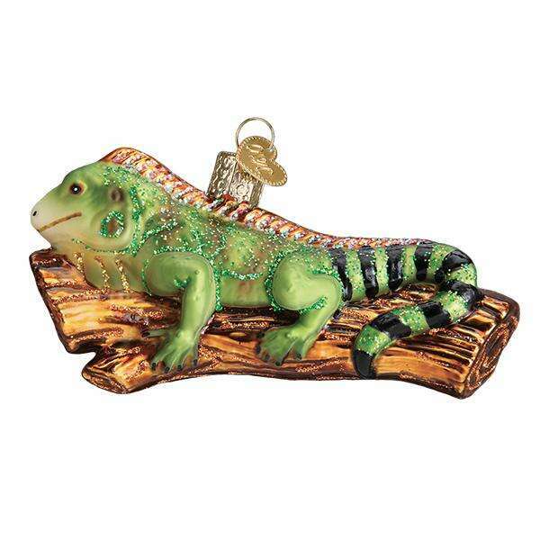Old World Christmas Iguana Blown Glass Ornament