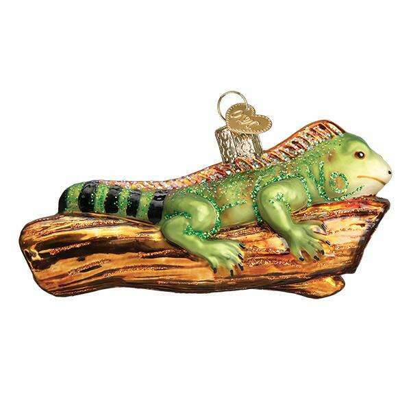 Old World Christmas Iguana Blown Glass Ornament