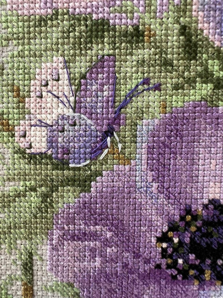 Purple Anemones R2176 Counted Cross Stitch Kit