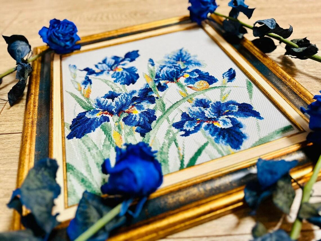 Blue Irises R2102 Counted Cross Stitch Kit