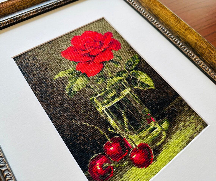 Rose and Sweet Cherry R2123 Counted Cross Stitch Kit