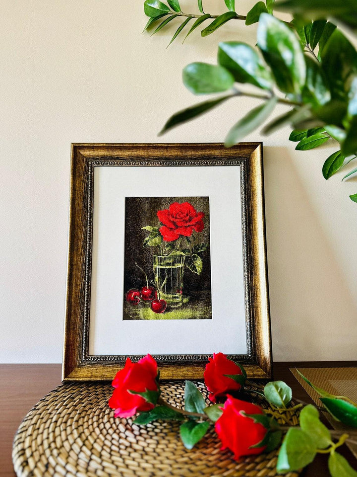 Rose and Sweet Cherry R2123 Counted Cross Stitch Kit