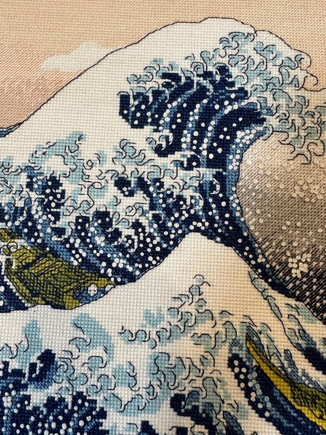 The Great Wave off Kanagawa after K. Hokusai Artwork R2186 Counted Cross Stitch Kit