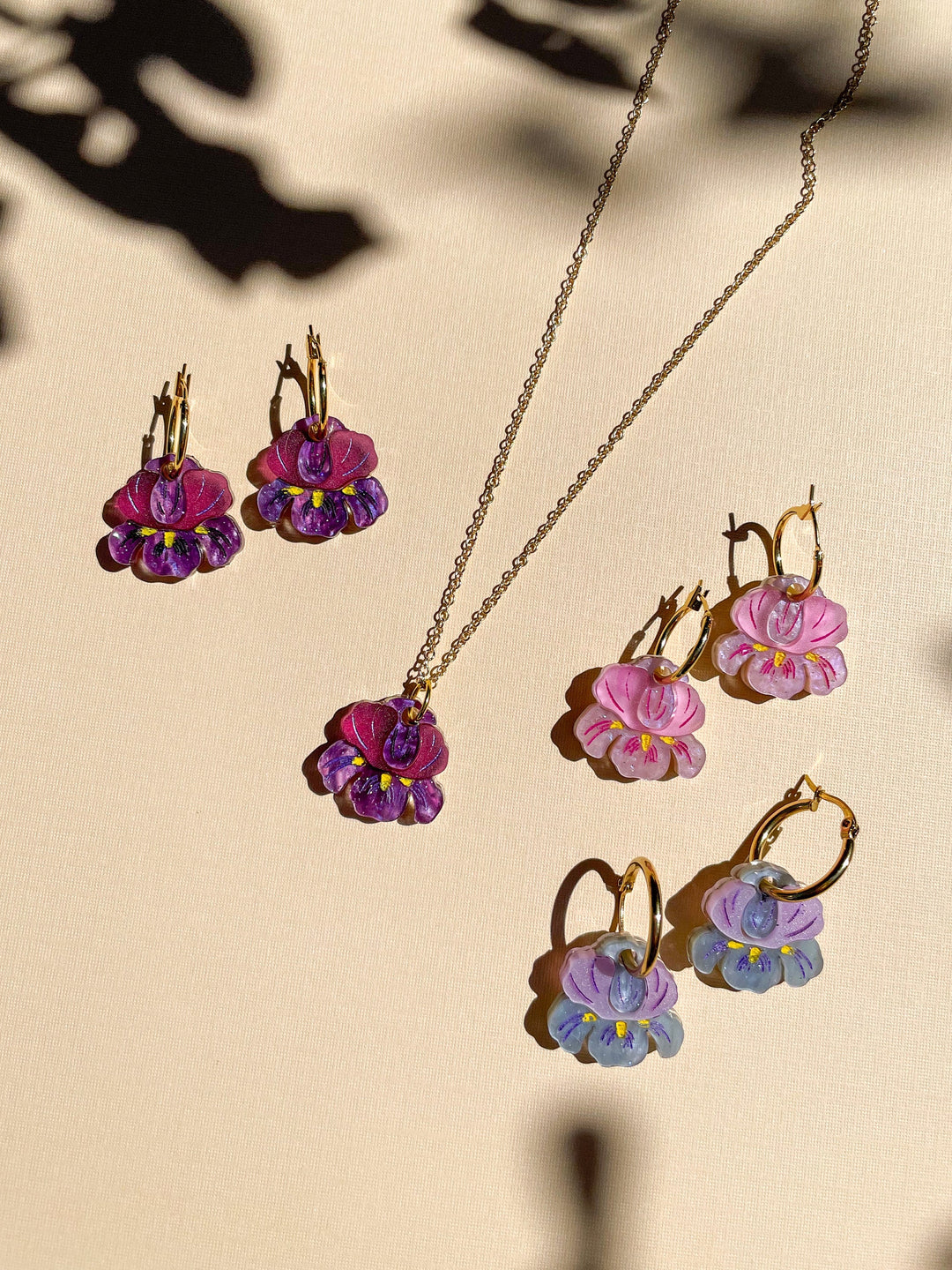 Mini Blue Iris Dangle