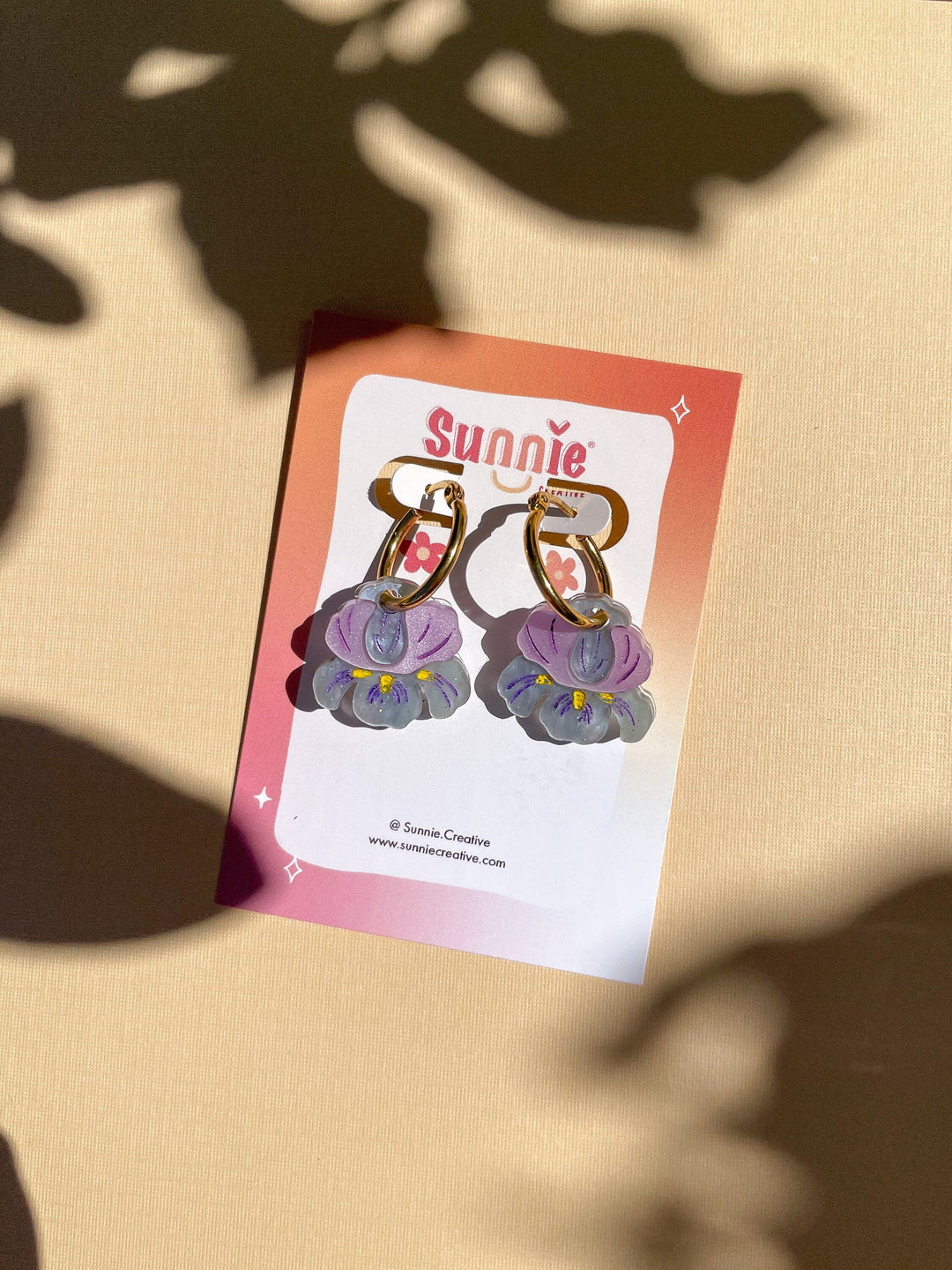 Mini Blue Iris Dangle