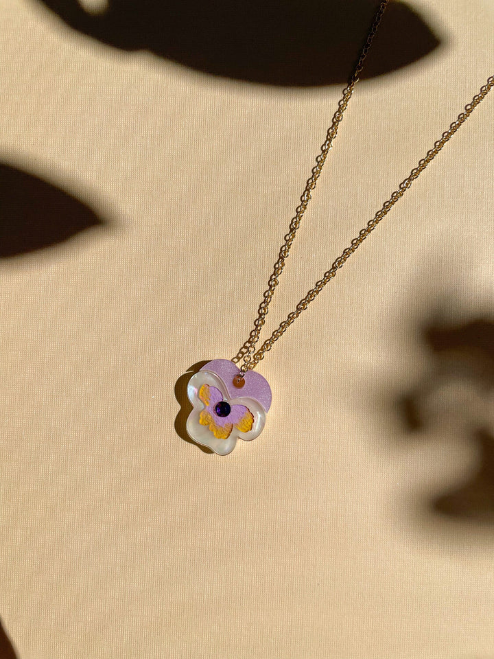 Mini Pansy Necklace