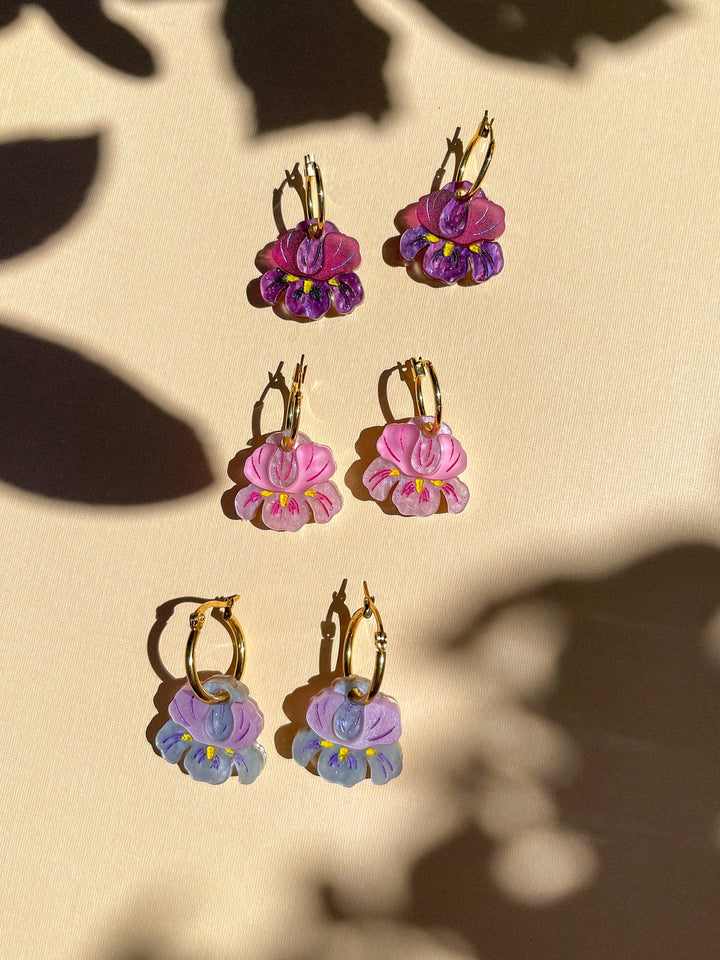 Mini Blue Iris Dangle