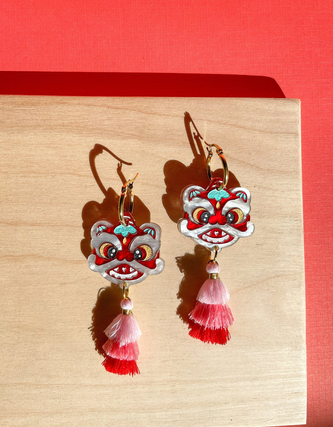 Lion Dance Earrings