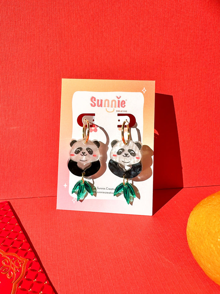 Panda Earrings