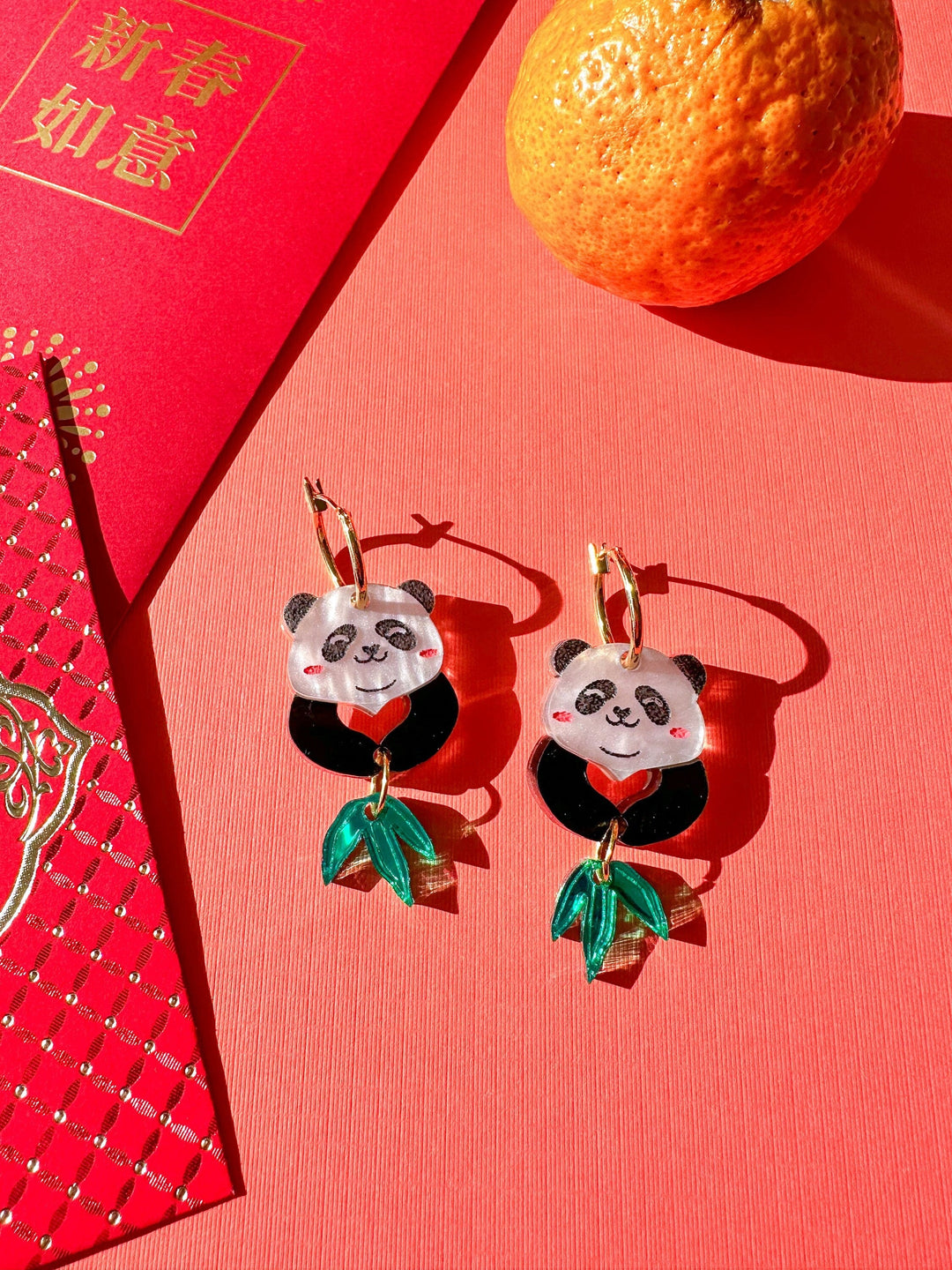 Panda Earrings