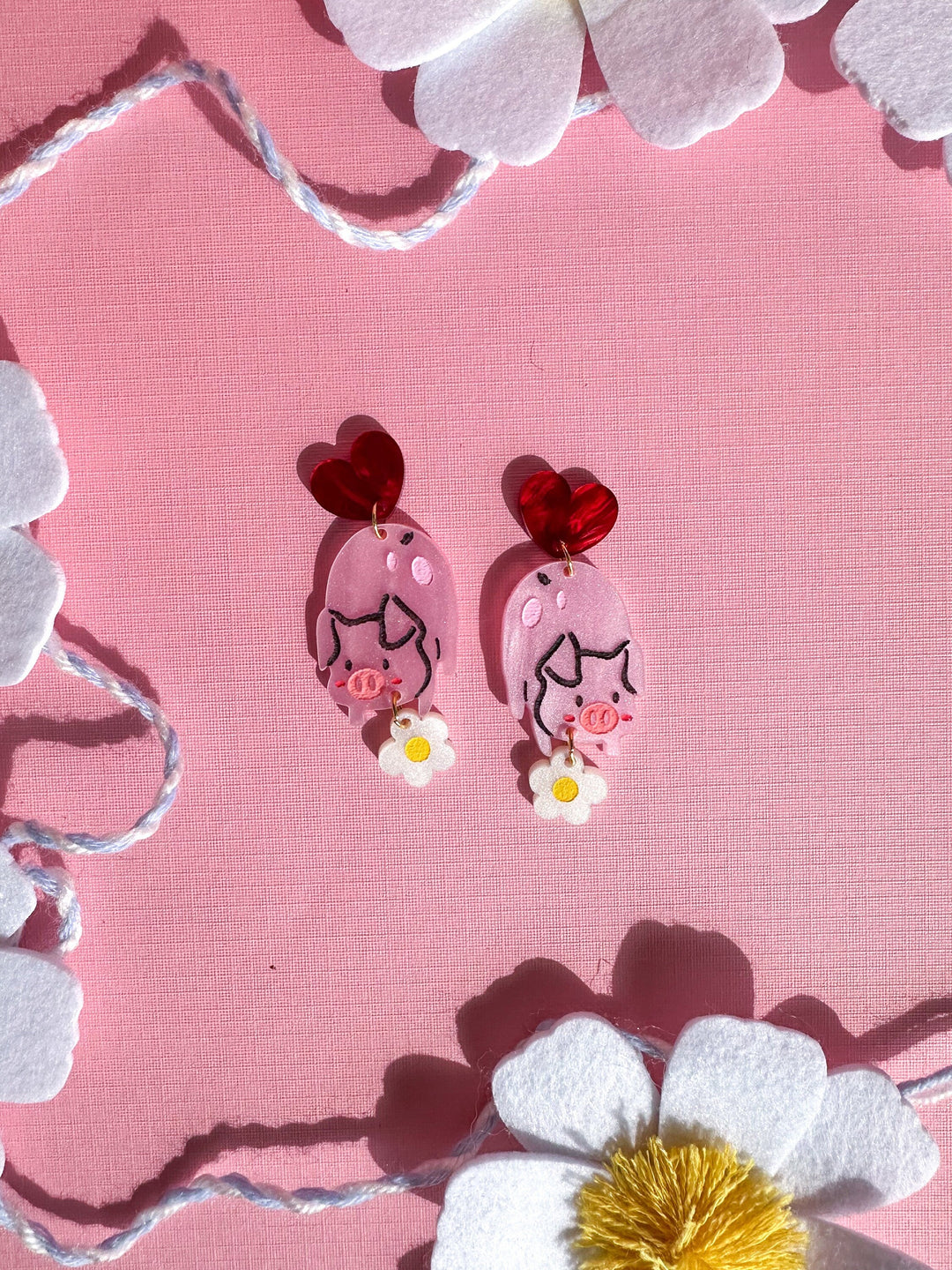 Daisy Pig Earrings