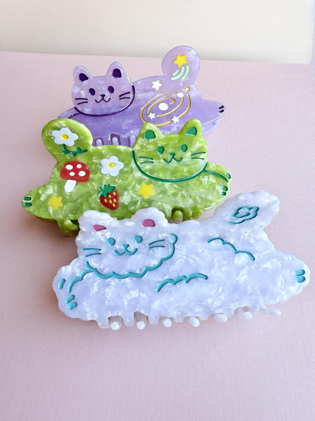 Galaxy Cat Hair Claw Clip