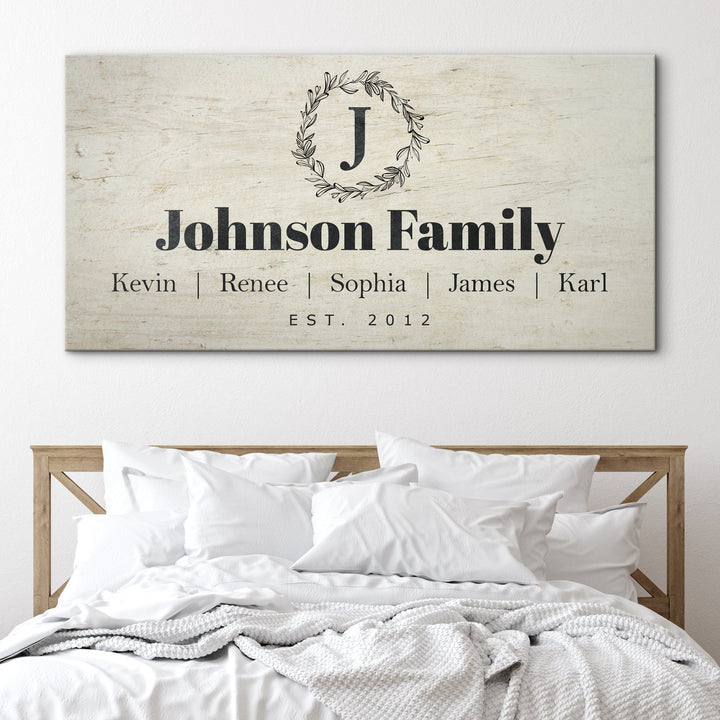 White Family Sign