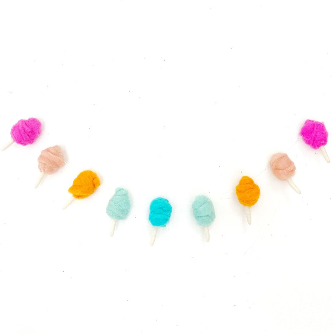 Cotton candy felt garland
