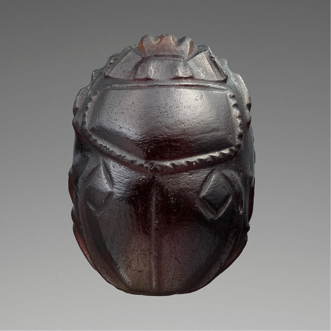 Glass Scarab Swivel Ring