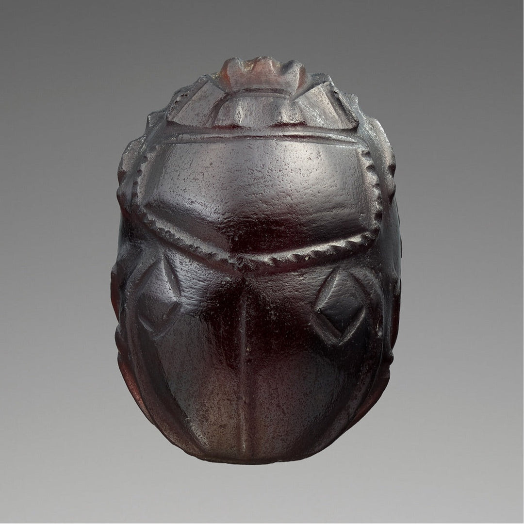 Glass Scarab Pendant Necklace
