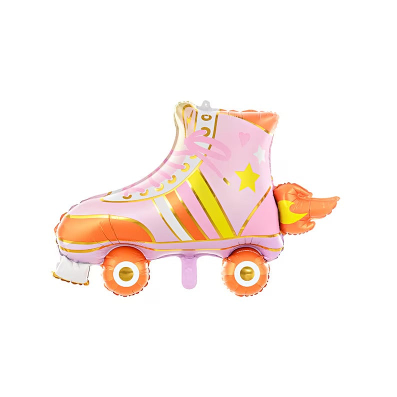Pink Roller Skate Mylar Balloon