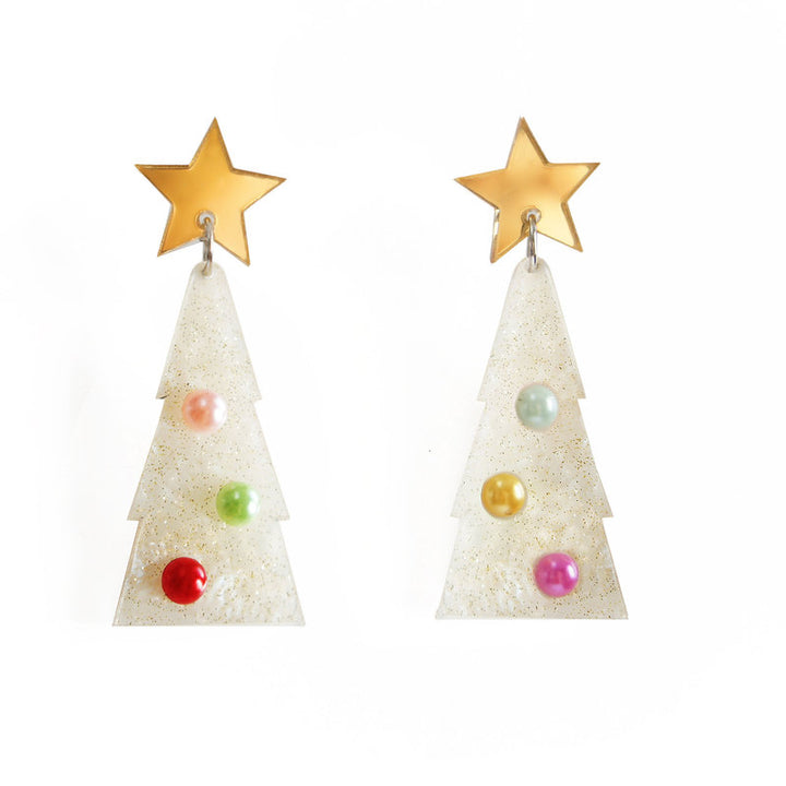 Purple Christmas Bauble Earrings by Laliblue – Retro Statement Jewelry Laliblue
