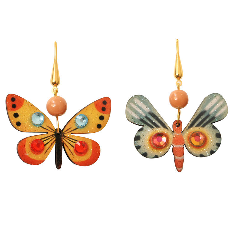 Multicolor Butterfly Earrings by Laliblue
