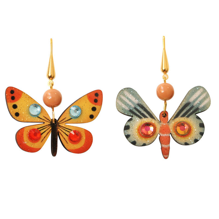 Multicolor Butterfly Earrings by Laliblue