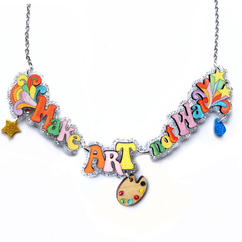 Make Cakes Not War Necklace