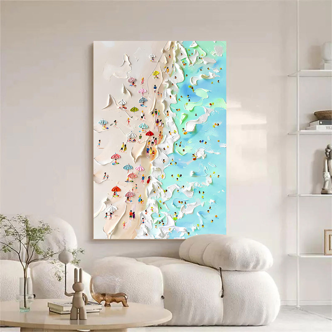 Beachfront Painting Coastal Wall Art