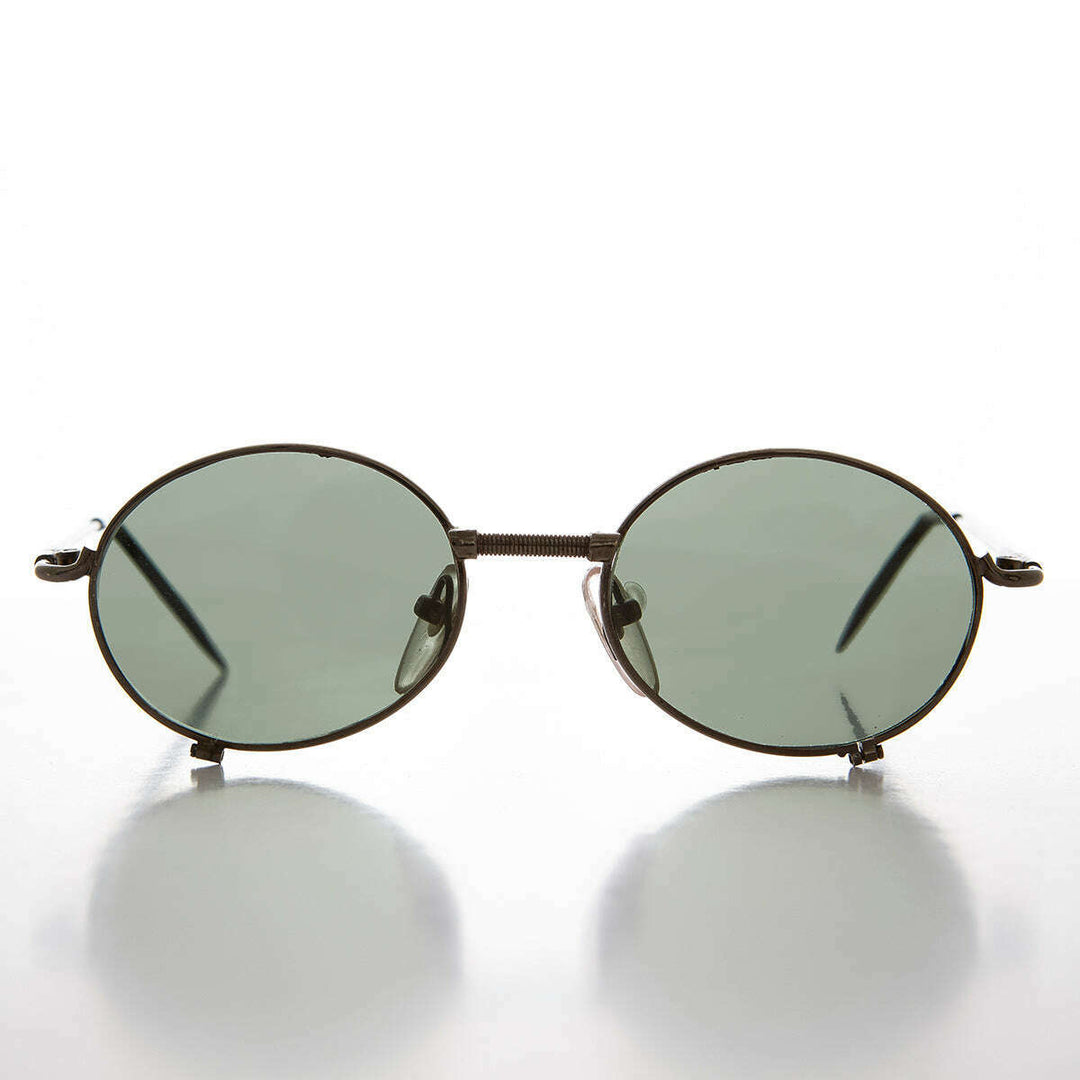 Industrial Steampunk 90s Sunglass with Glass Lens - Blaster