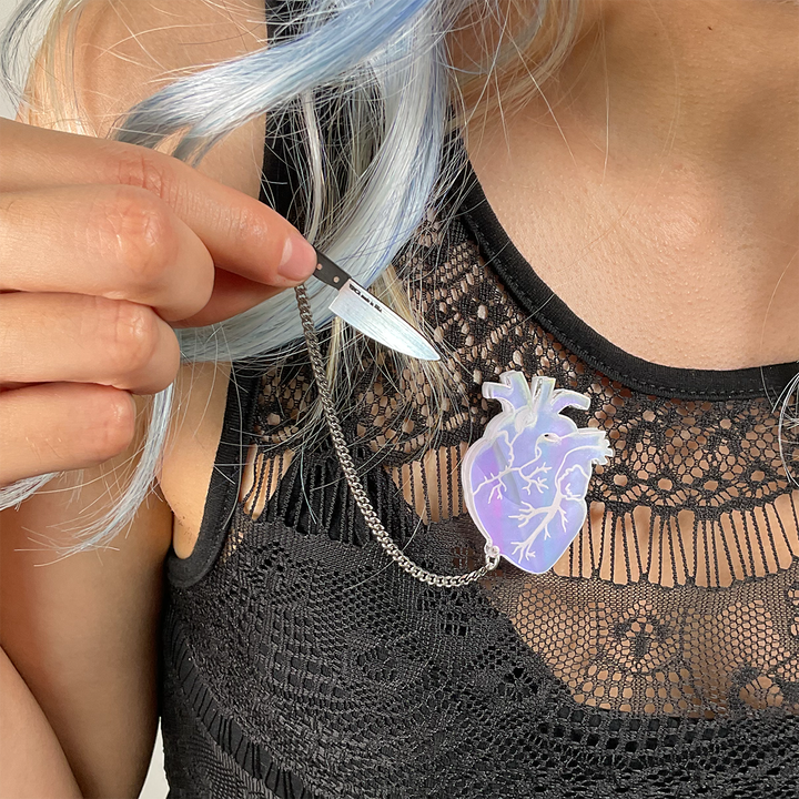 Last Chance! Heart of Aghast Brooch - Dreamy Iridescent