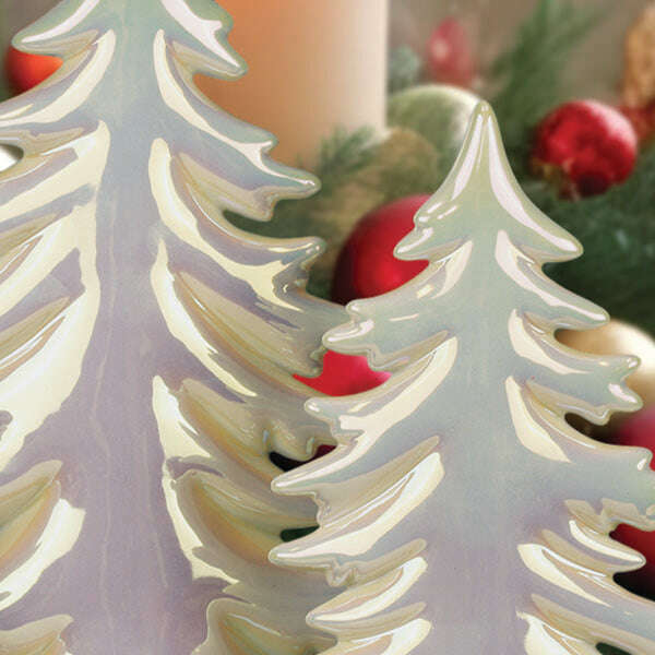 Old World Christmas Iridescent Ceramic Trees Set