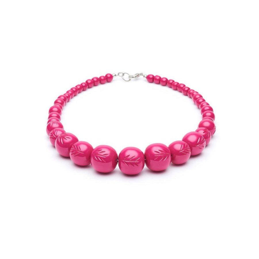 Iris Pink Heavy Carve Fakelite Beads image