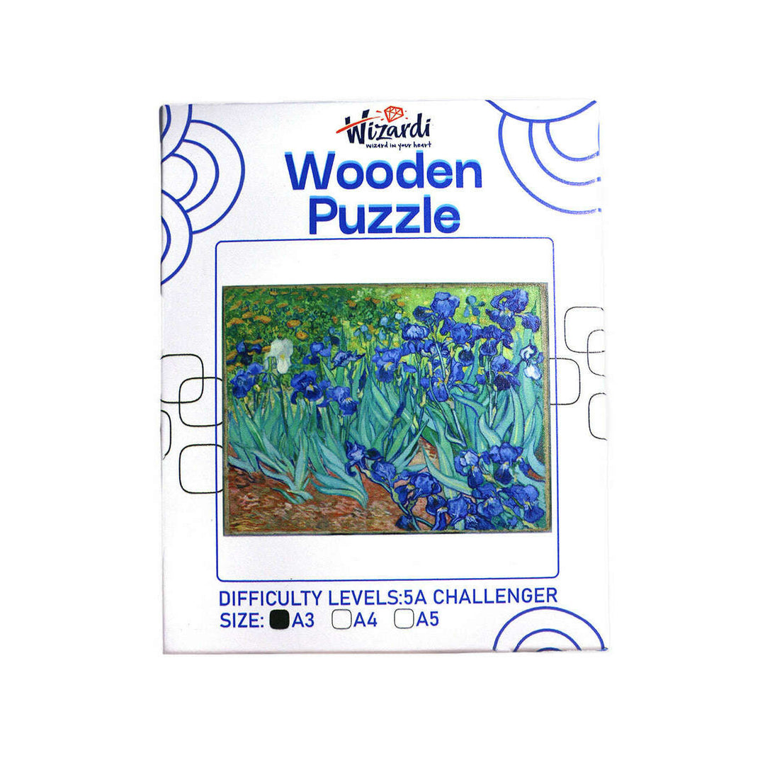 Irisai after Vincent Van Gogh - Jigsaw Wooden Puzzle by Wizardi F07N9-12