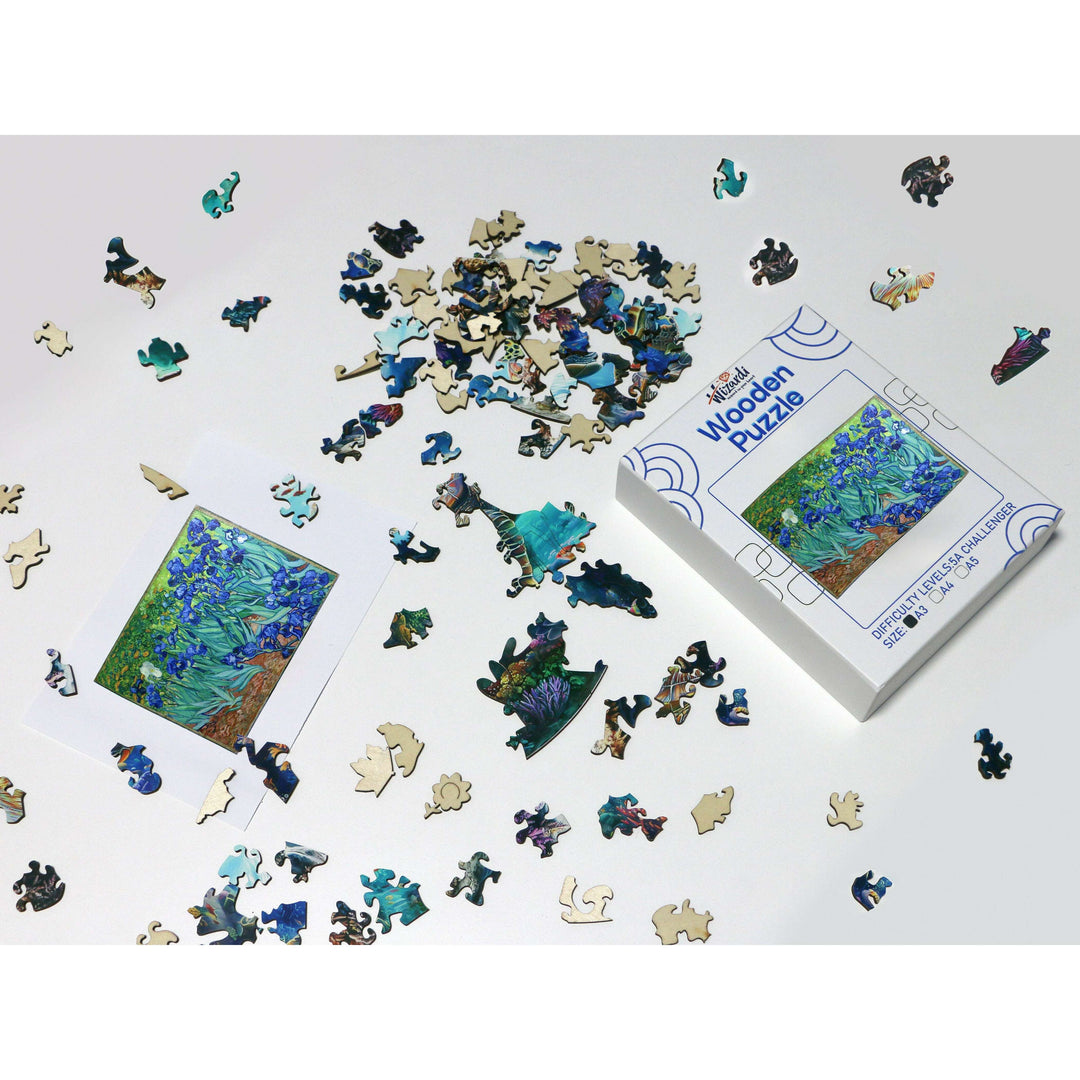 Irisai after Vincent Van Gogh - Jigsaw Wooden Puzzle by Wizardi F07N9-12
