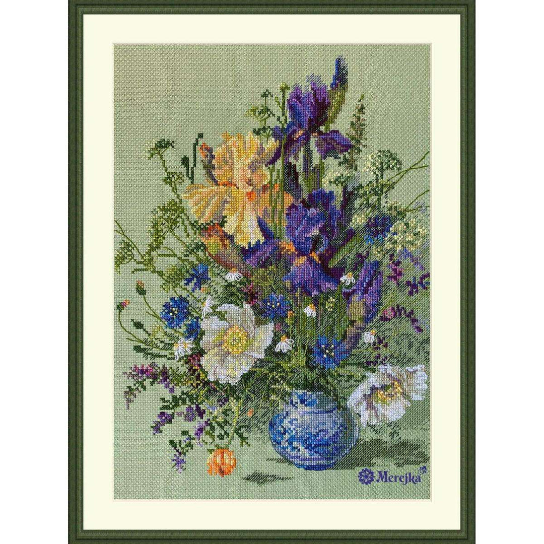 Irises and Wildflowers K-249 Counted Cross-Stitch Kit