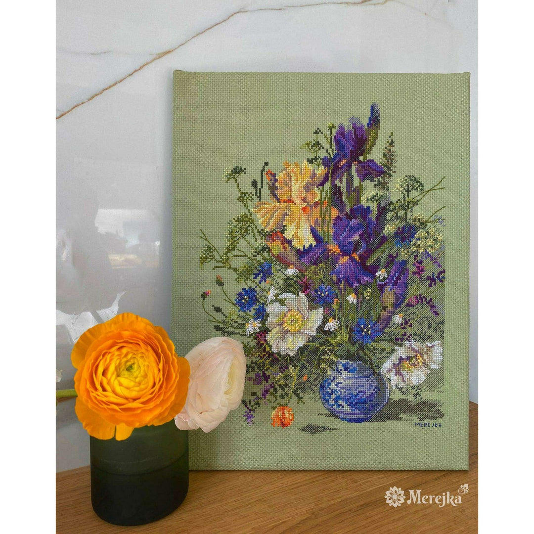 Irises and Wildflowers K-249 Counted Cross-Stitch Kit
