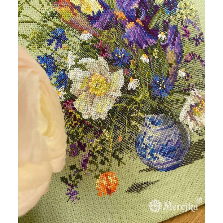 Irises and Wildflowers K-249 Counted Cross-Stitch Kit